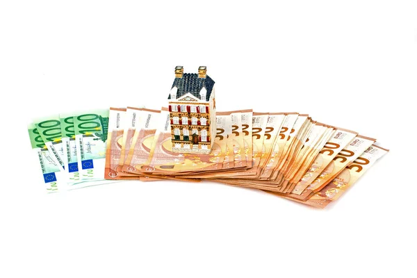 Banknoty Euro Potrzeby Koncepcji Nieruchomości — Zdjęcie stockowe