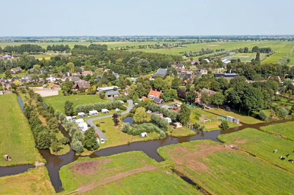 Aéreo Local Acampamento Campo Holanda — Fotografia de Stock