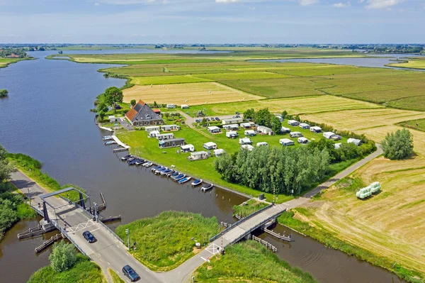 Hollanda Friesland Hegermeer Den Hava Görüntüsü — Stok fotoğraf