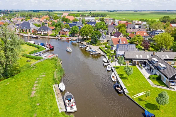 Hollanda Friesland Daki Gaastmeer Köyünden Havadan — Stok fotoğraf