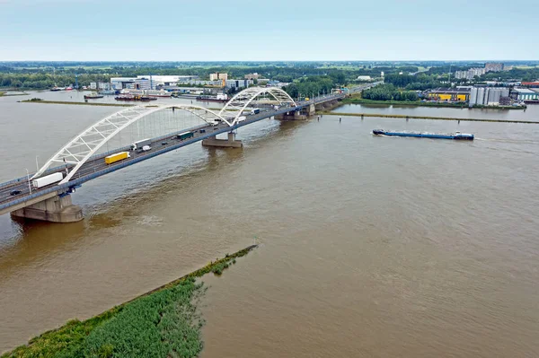 Aerial Merwede Bridge Gorinchem Netherlands — Stock Photo, Image