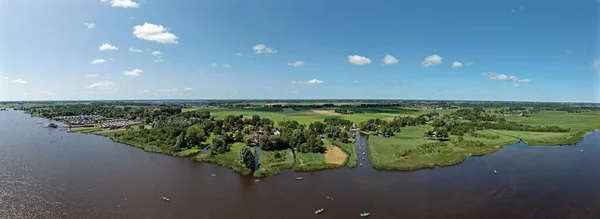 Панорама Воздуха Знаменитой Деревни Гиеторн Оверэйсселе Нидерланды — стоковое фото