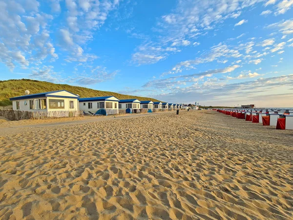 Plážové Domy Katwijk Aan Zee Nizozemsku — Stock fotografie