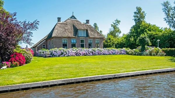 Casa Agricultores Tradicionales Campo Los Países Bajos Verano — Foto de Stock