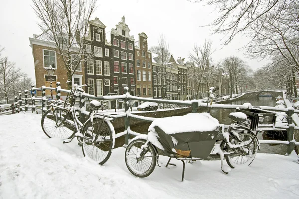 Amsterdam in winter — Stock Photo, Image