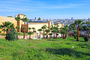 Old city walls in Rabat, Morocco clipart