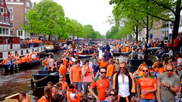 Kingsday Amsterdam — Stok video