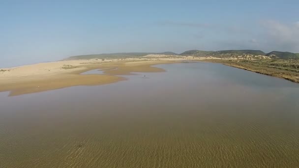 ポルトガルのアルブフェイラのビーチ — ストック動画