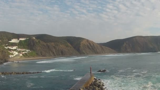 Vista sobre a paisagem marítima — Vídeo de Stock