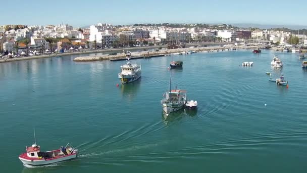 Aeronáutica do porto de Lagos — Vídeo de Stock