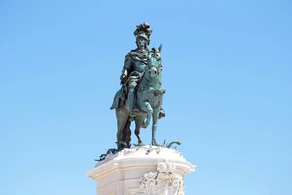 王何塞在商业广场上的雕像 — 图库照片