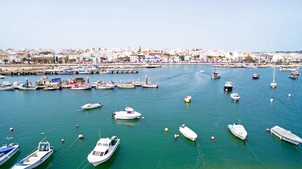 Aerial from the harbor in Lagos Portugal — Stock Photo, Image