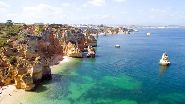 Rochas naturais perto de Lagos em Portugal — Fotografia de Stock
