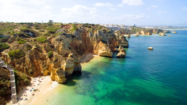 Rochas naturais perto de Lagos em Portugal — Fotografia de Stock