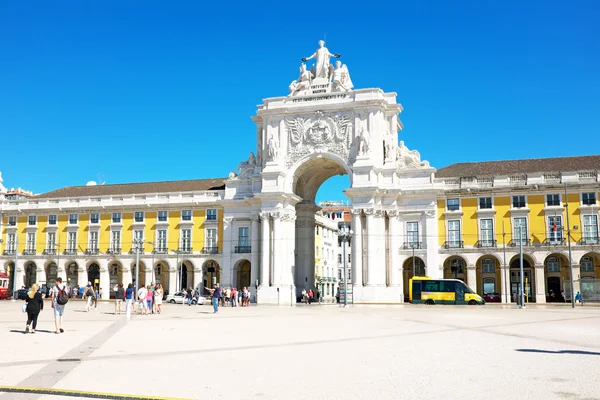 Handel square i Lissabon — Stockfoto