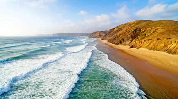 Anténu z Praia Vale Figueiras v Portugalsku — Stock fotografie