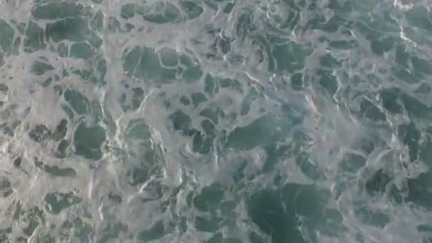 Aerial from ocean waves in Portugal — Stock Video
