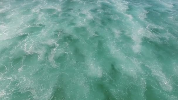 Aerial from ocean waves at the atlantic ocean — Stock Video