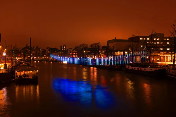 Amsterdam, Nizozemsko - 4 ledna 2016: Lehké festival v — Stock fotografie