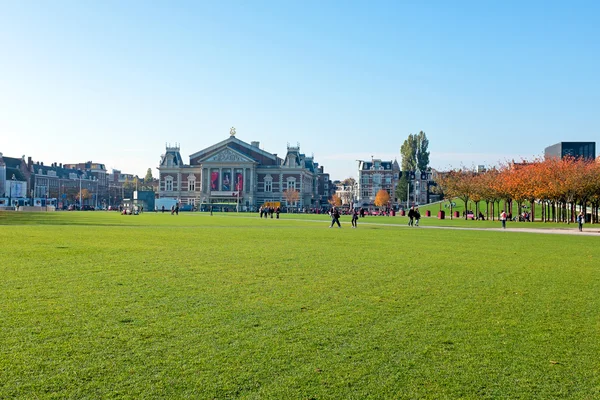 Museumplein i Amsterdam Nederländerna — Stockfoto