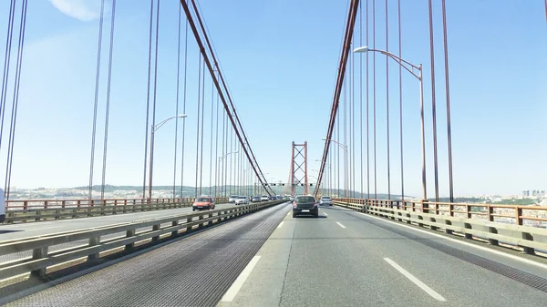 Ponte 25 Abril em Lisboa Portugal — Fotografia de Stock