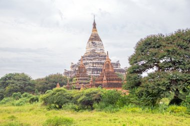 Antik pagodadan Bagan Myanmar kırsal