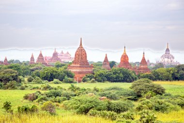 Antik pagodadan Bagan Myanmar kırsal