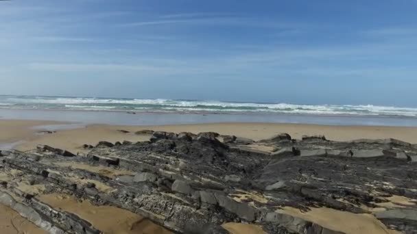 Stranden Vale Figueiras i Portugal — Stockvideo