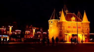 Hollanda, Amsterdam 'daki Ortaçağ De Waag binası