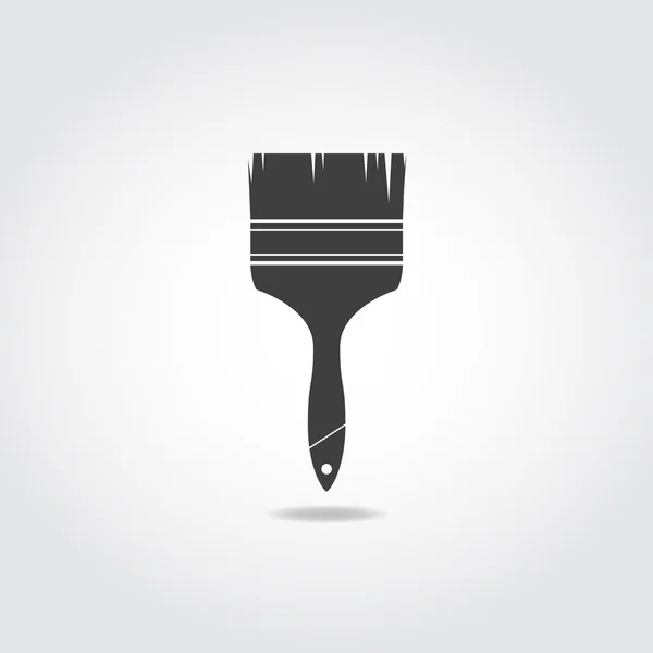 Cepillo icono negro — Vector de stock