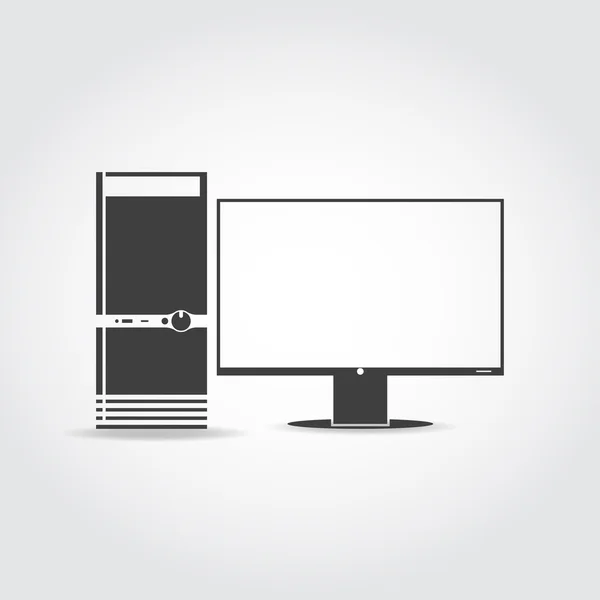 Desktop computer icon — Stock Vector