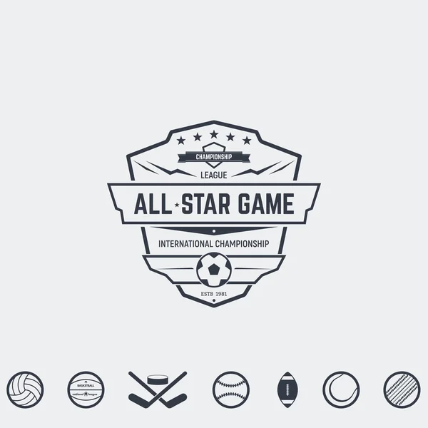Emblemas del equipo deportivo — Vector de stock