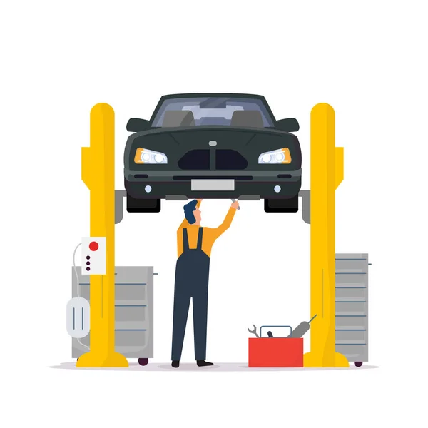 Car Service Repair — Stock Vector