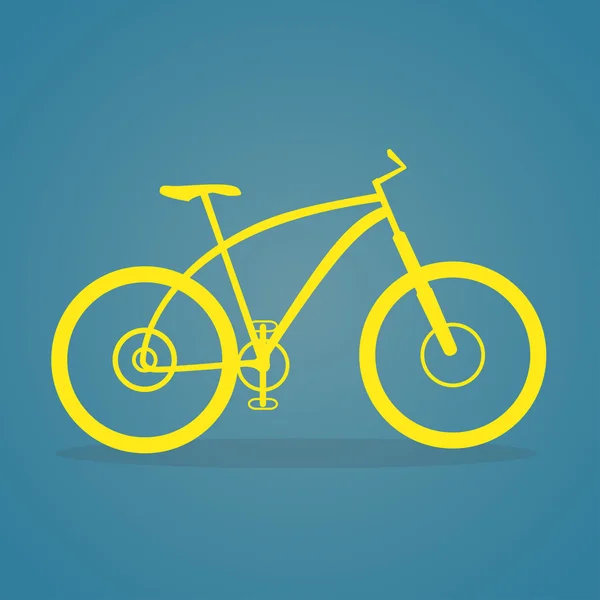 Gelbe Fahrrad-Ikone — Stockvektor