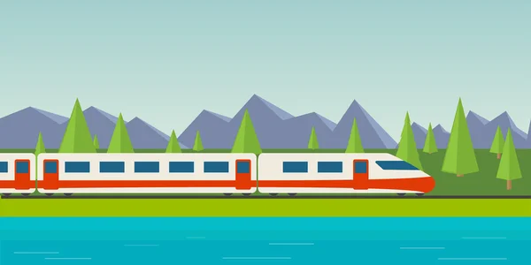 Speed train — Stock Illustration Speed train Vector Graphics