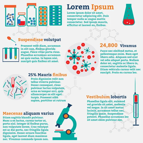 Infografía médica — Vector de stock