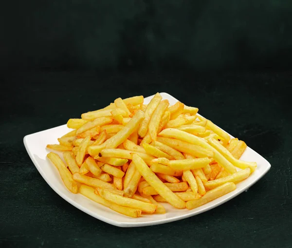 Close-up de uma chapa de batatas fritas crounch — Fotografia de Stock