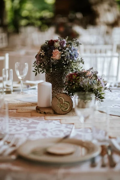 Rustik svatební dekorace — Stock fotografie