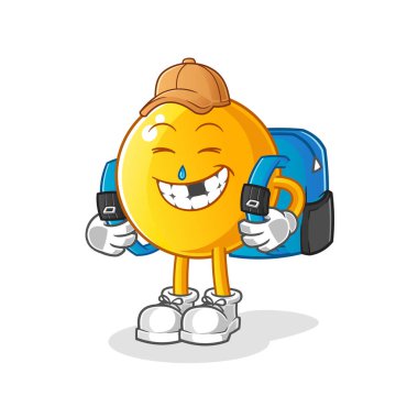  İfade okul vektörüne gidiyor. çizgi film karakteri