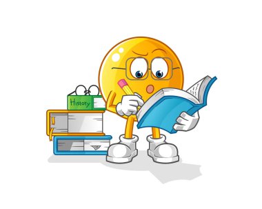  Maskotu inceleyen bir ifade. çizgi film vektörü