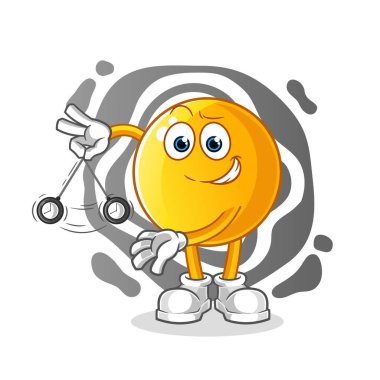  İkon hipnotize edici çizgi film. çizgi film maskotu vektörü