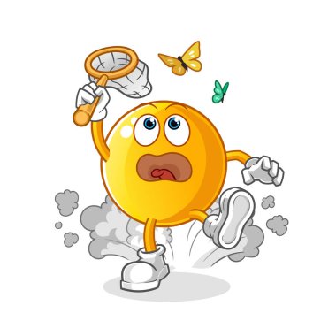  Kelebek resimlerini yakalayan ifade. karakter vektörü