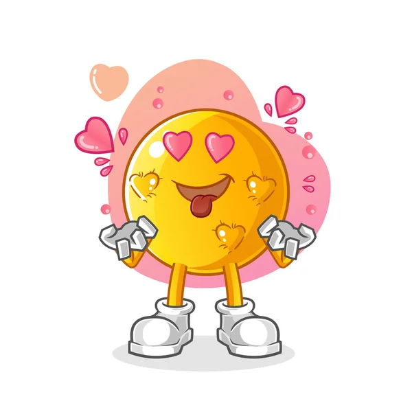 Emoticon Queda Vetor Amor Personagem Desenho Animado —  Vetores de Stock