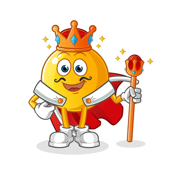 Emoticon King Vector Personaje Dibujos Animados — Vector de stock