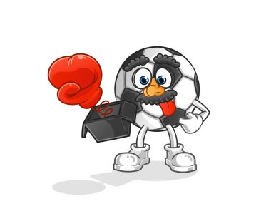 Çizgi filmdeki eldivenli bir eşek şakası. çizgi film maskotu vektörü