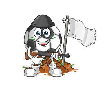 Top ordusu karakteri. çizgi film maskotu vektörü