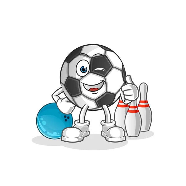 Ball Play Bowling Illustratiovn Character Vector — Stock Vector