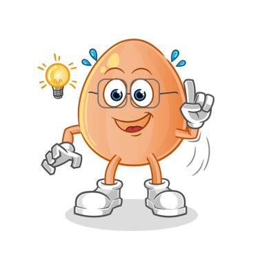 Yumurtanın bir fikri var. karakter vektörü