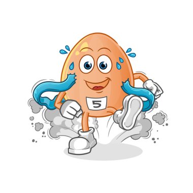 Yumurta kaçakçısı karakteri. çizgi film maskotu vektörü