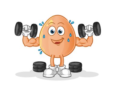 Yumurta ağırlığı çizimi. karakter vektörü